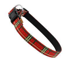 Aiminto dog collar neoprene padding in red stripe provides comfortable daily walks