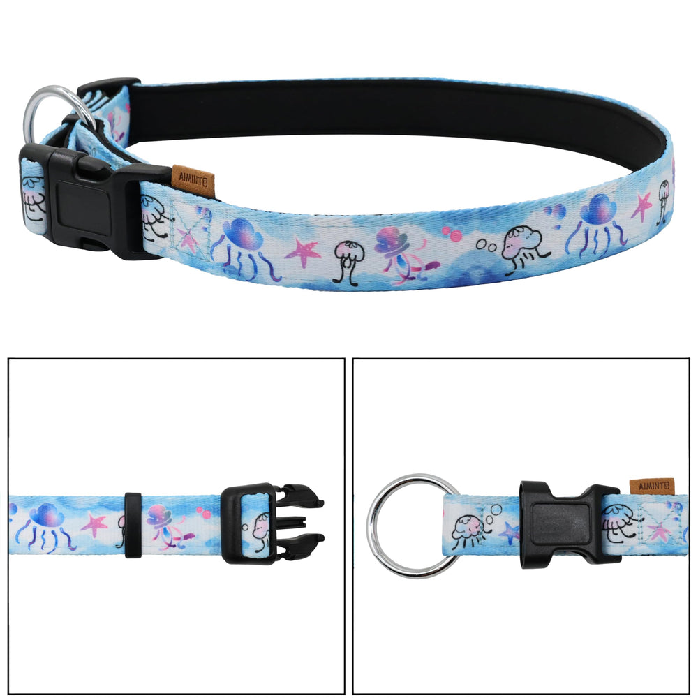 Aiminto dog collar quick-release buckle enables easy removal in busy moments.