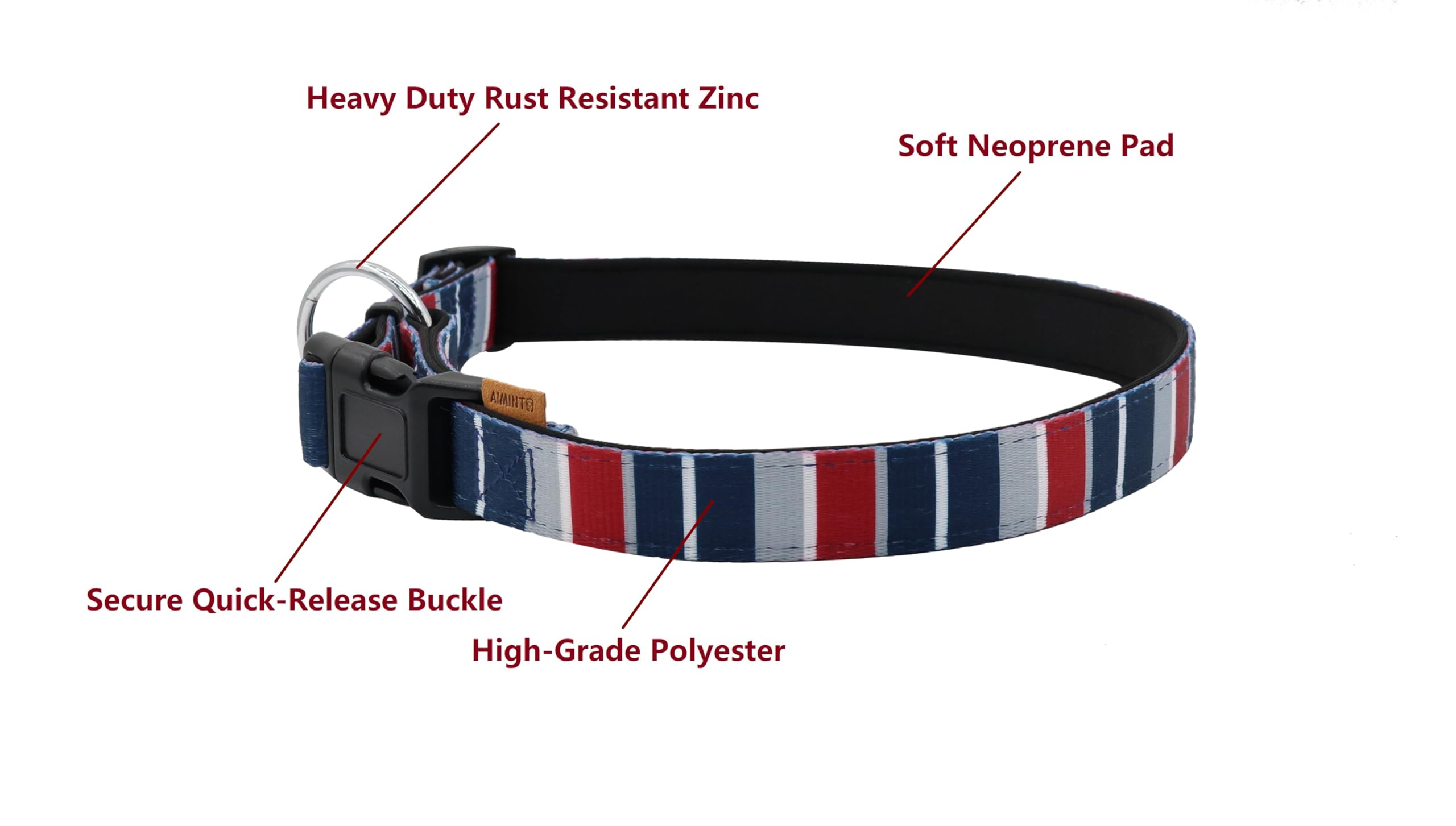Aiminto reinforced-structure collar withstands daily play and strong pulls.