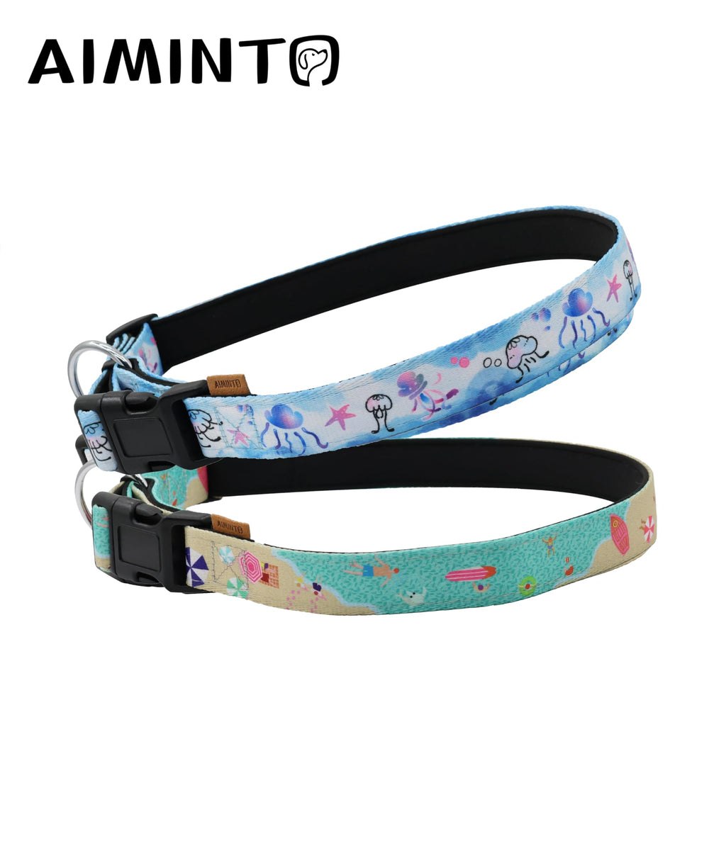 Aiminto reinforced-structure collar provides durable daily wear for active dogs.