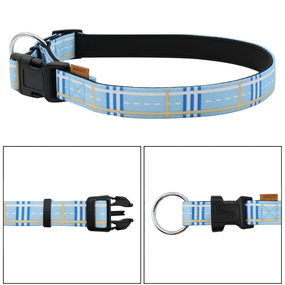 Aiminto Stripe Blue quick-release buckle detail enables easy removal during play.