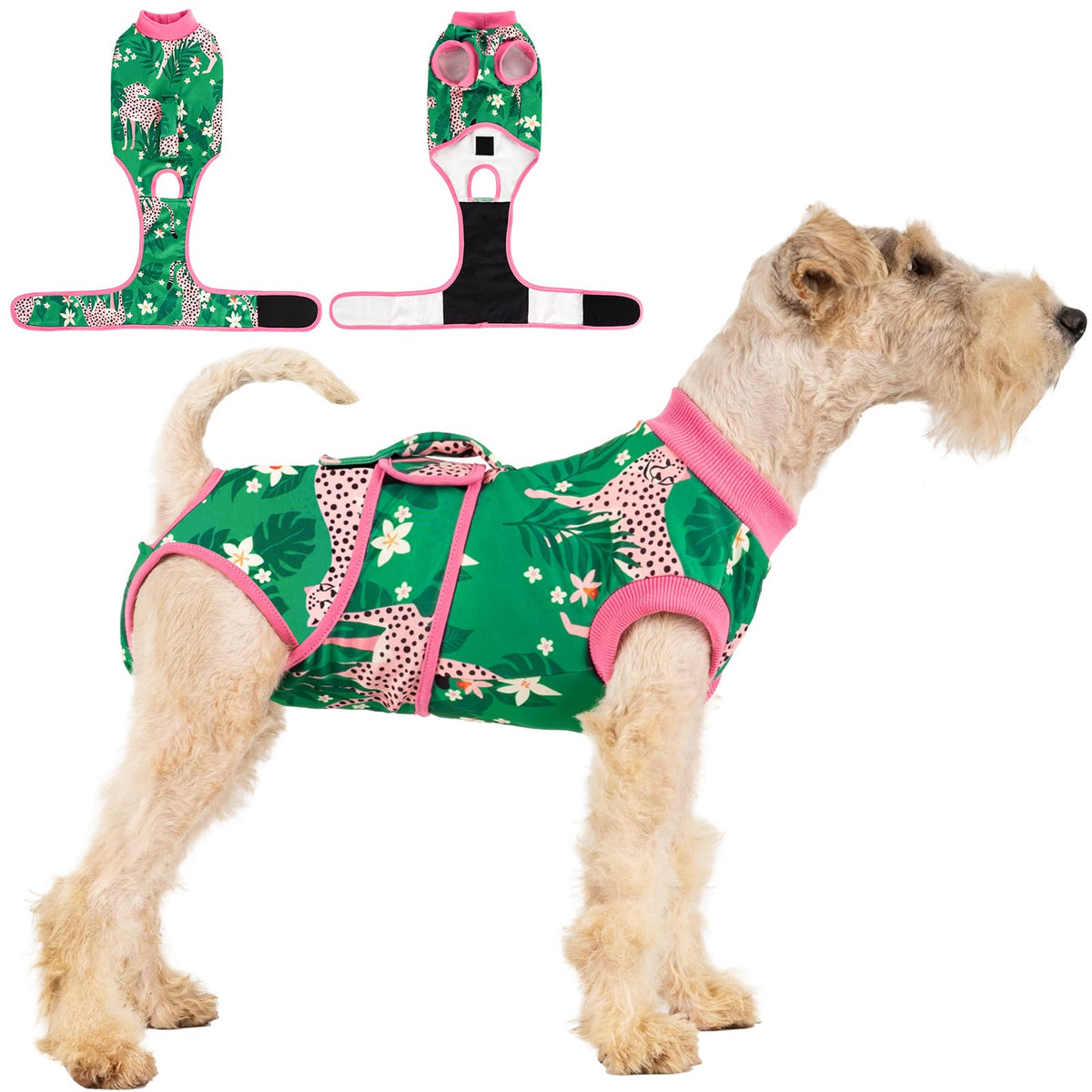 Aimydog recovery-suit-soft-fabric area view shows gentle post-surgery protection