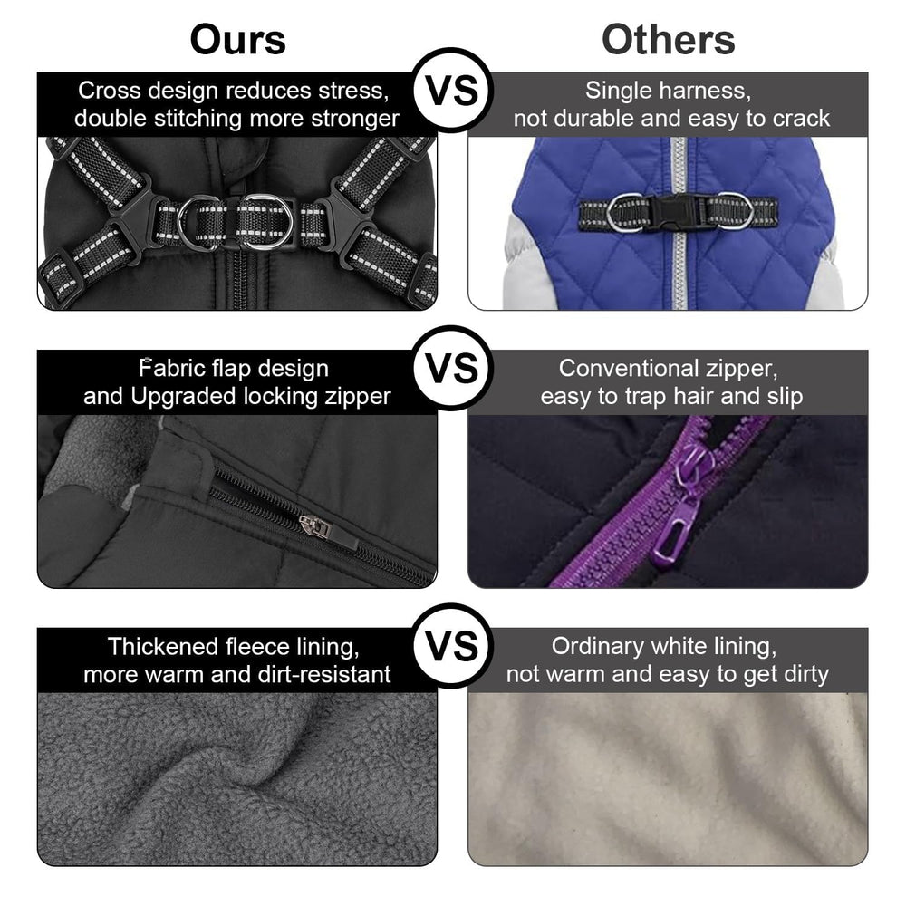 AIMYDOG Warm Dog Winter Coat polar fleece lining close-up shows cozy warmth for chilly days.