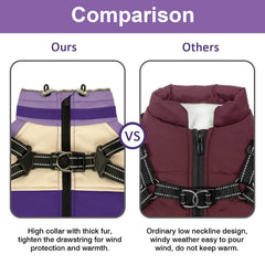 Aimydog Winter Coat reflective strips at night improve visibility
