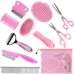 Aiolpy complete pet grooming kit with slicker brush delivers knot-free fur and smoother coat.