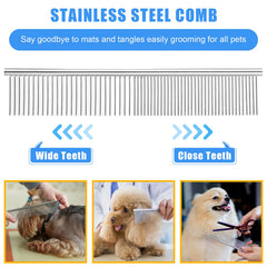 Aiolpy grooming steel comb helps maintain fluffy fur and reduce shedding.