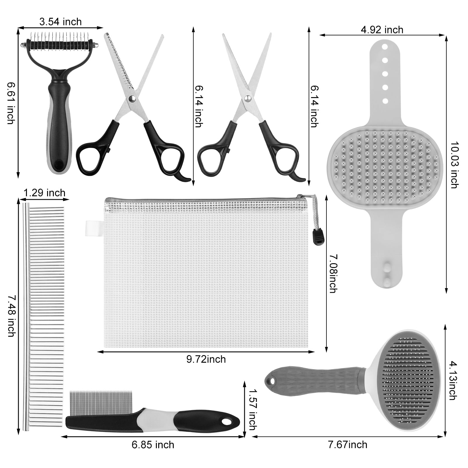 Aiolpy Pet Grooming Kit dematting comb detangling knots for easier brushing
