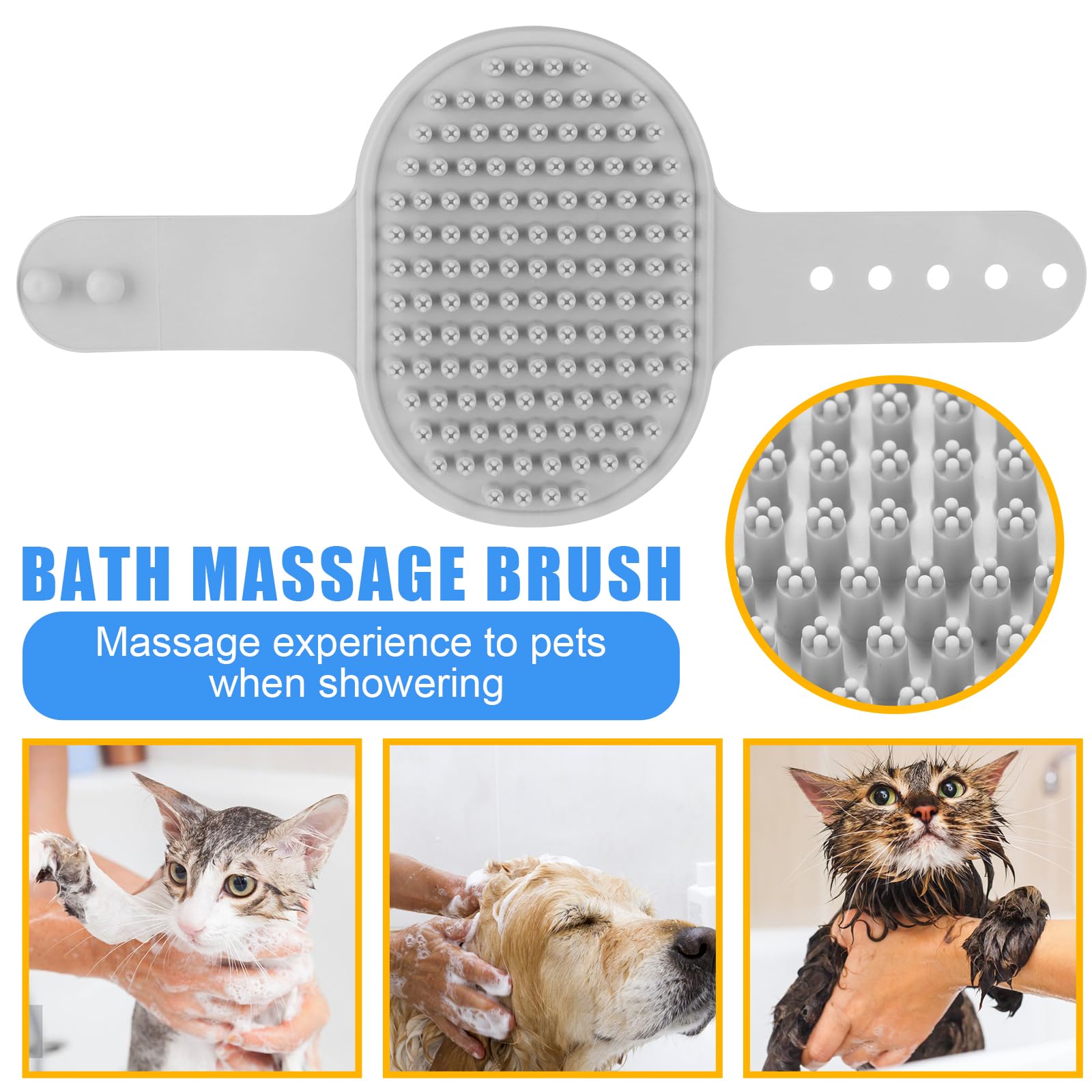 Aiolpy Pet Grooming Kit rubber palm brush quick, comfortable brushing
