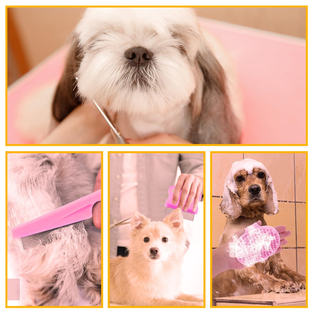 Aiolpy slicker brush with retractable bristles for easy cleaning after brushing.