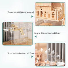 AIOWZZY included swing, bowl, and nest enhance enrichment for small pets.