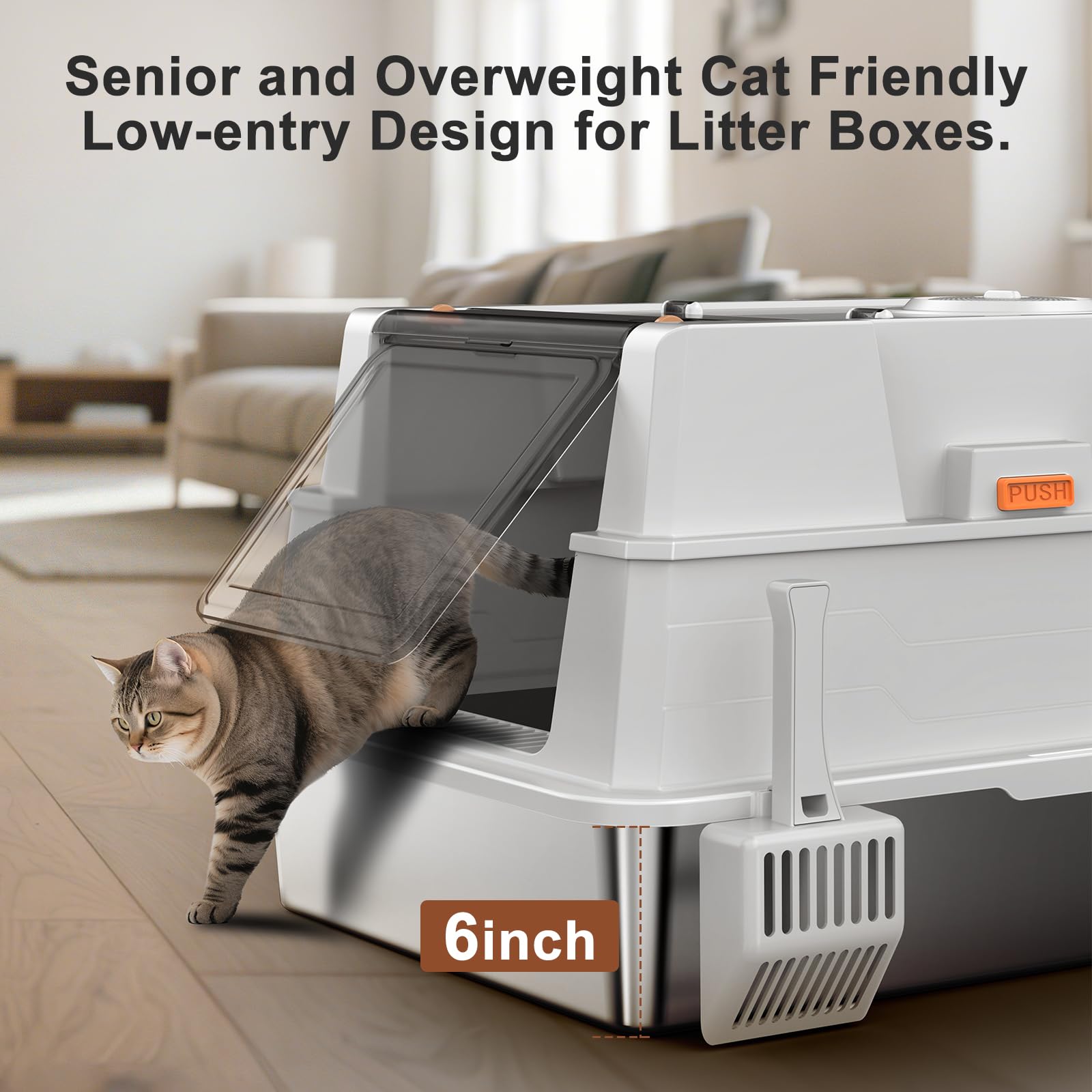 AIPERRO 17-inch high sides enclosure contains liquids and reduces spray.