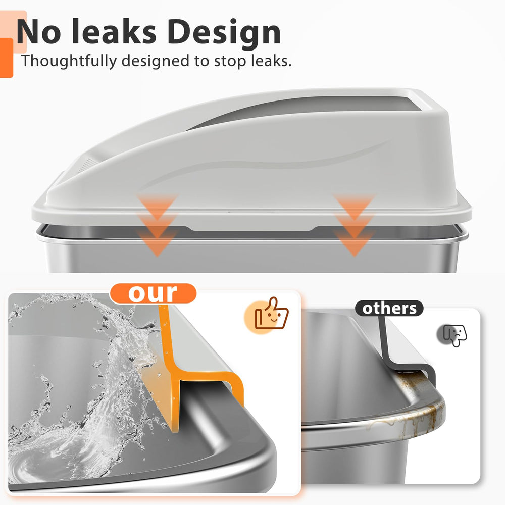 AIPERRO anti-urine leakage stainless litter box seals liquids for a cleaner home.