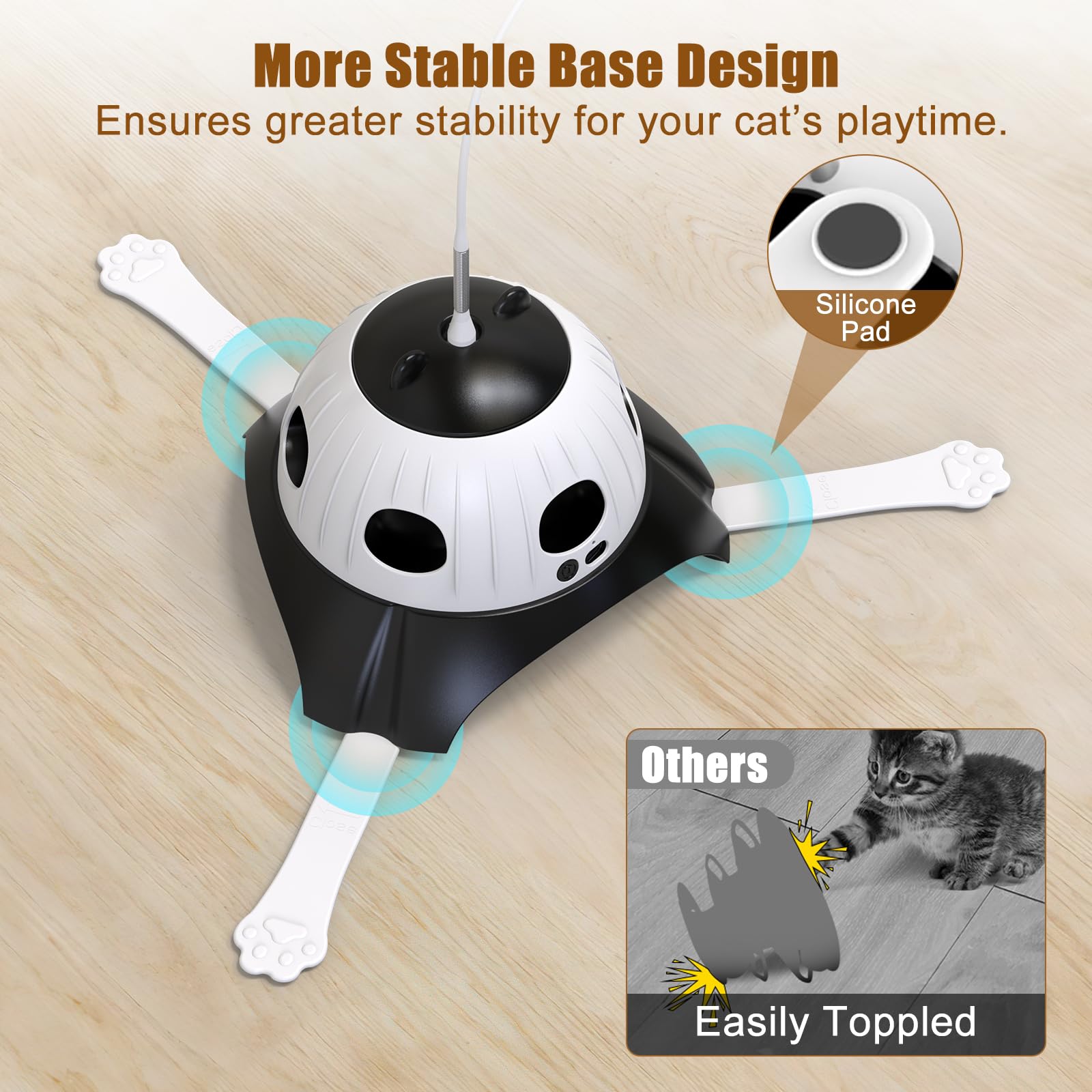 AIPERRO indoor-cat exercise and mental stimulation with multiple modes.