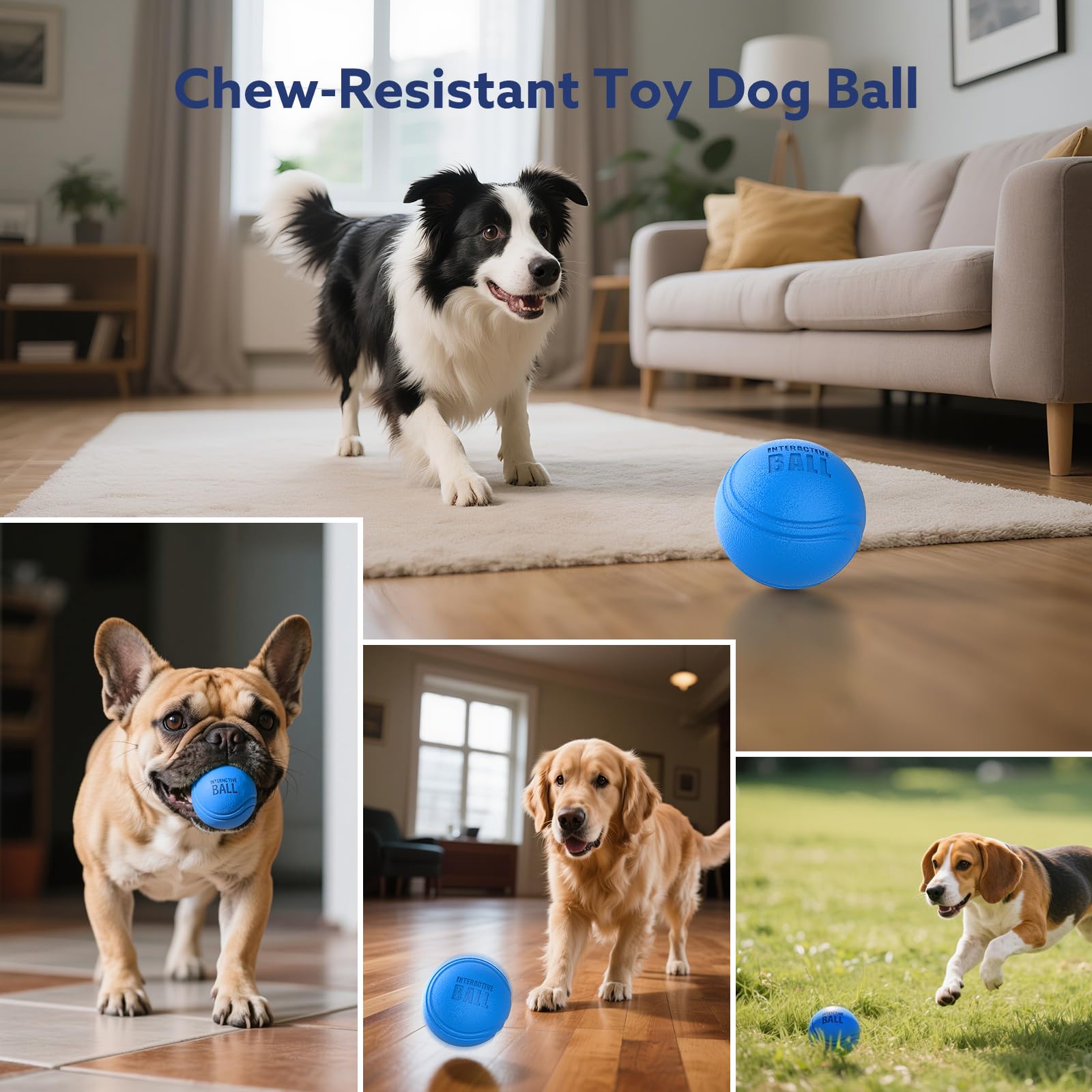 AIPERRO interactive dog ball LED lights attract attention during play