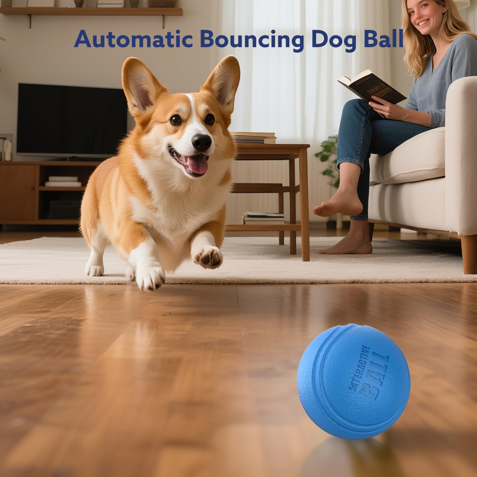 AIPERRO interactive dog ball outdoor play ready for garden or park