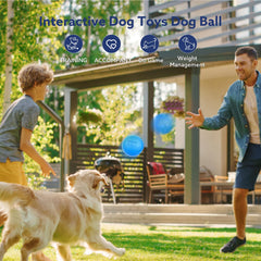 AIPERRO interactive dog ball switch-modes showing gentle shake and big bounce play