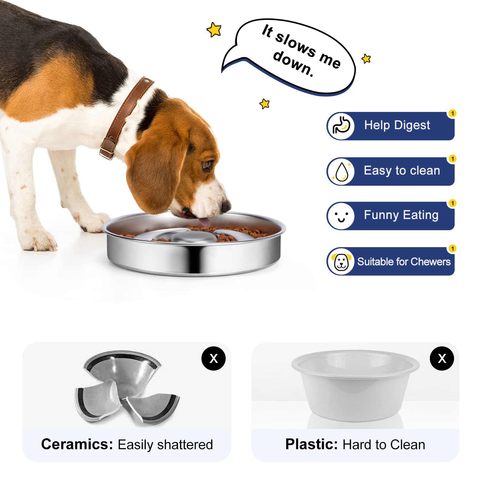 AIPERRO 2-cup capacity with guidance to optimize slow feeding.