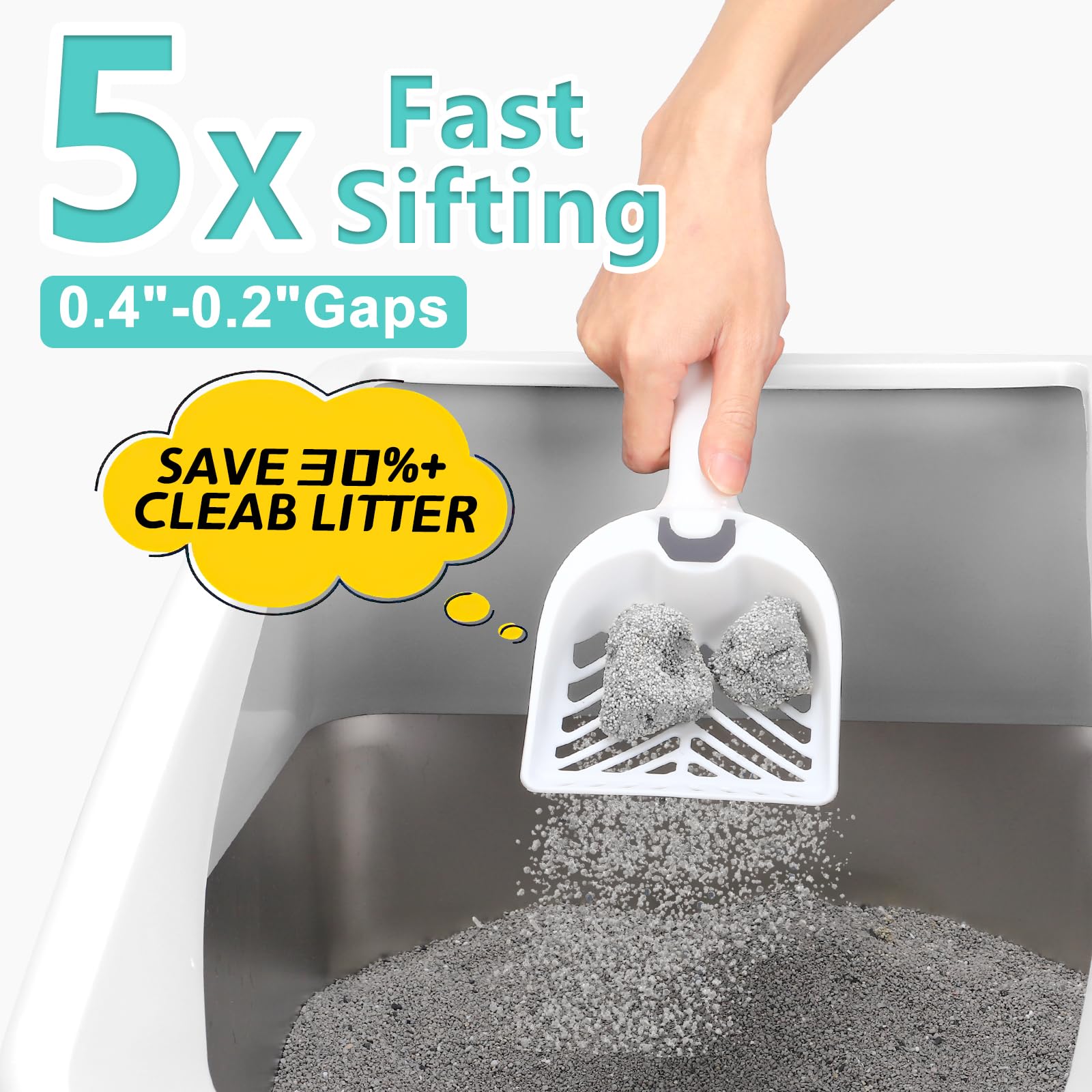 AIPERRO plastic scoops included with each box enhance quick cleanup