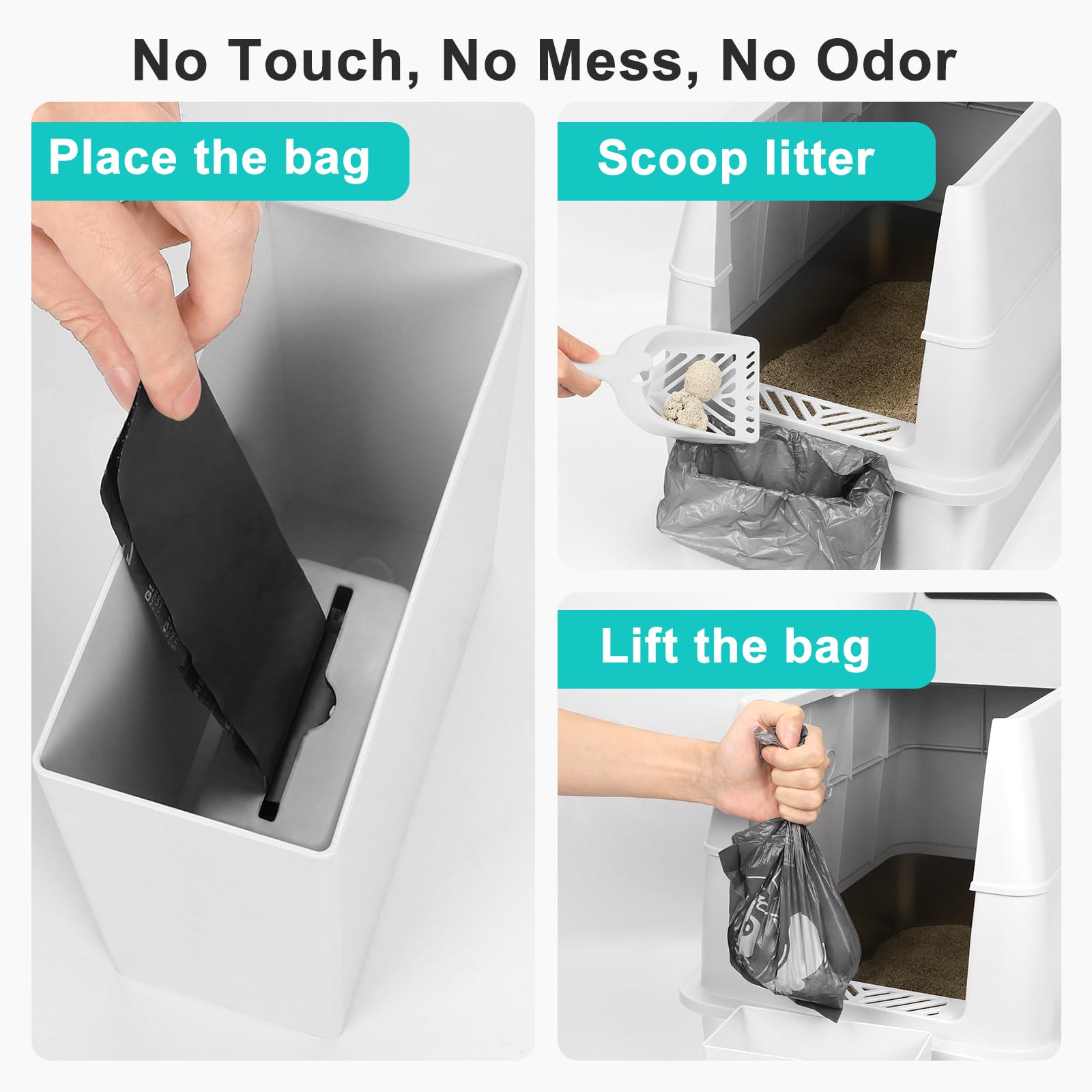 AIPERRO semi-clear flap showing the lid while monitoring shy cats during use.