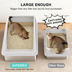 AIPERRO anti-leak base design keeps floors clean during busy multi-cat use