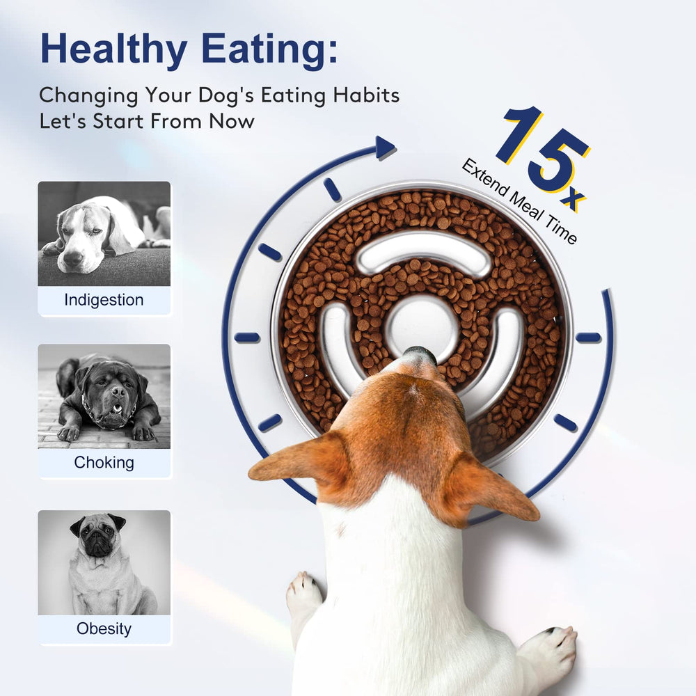 AIPERRO two sizes fit small to medium dogs for appropriate slow feeding.