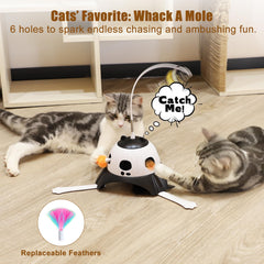 AIPERRO USB rechargeable cat toy ensures cordless, easy charging.