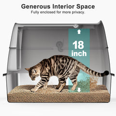 AIPERRO XL cat litter box entry, large opening for big cats with comfortable access.