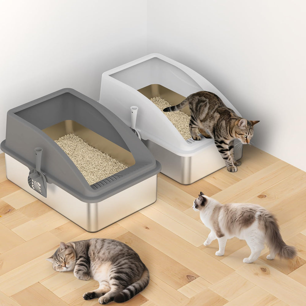 AIPERRO XL high-sides prevent spills and accommodate big cats.