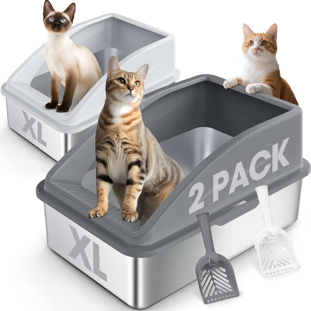 AIPERRO XL litter box top cover reduces scatter and adds privacy.