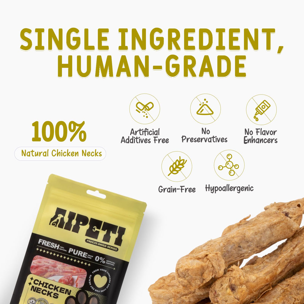 AIPETI crunchy chicken necks—crunchy texture for dental health benefits