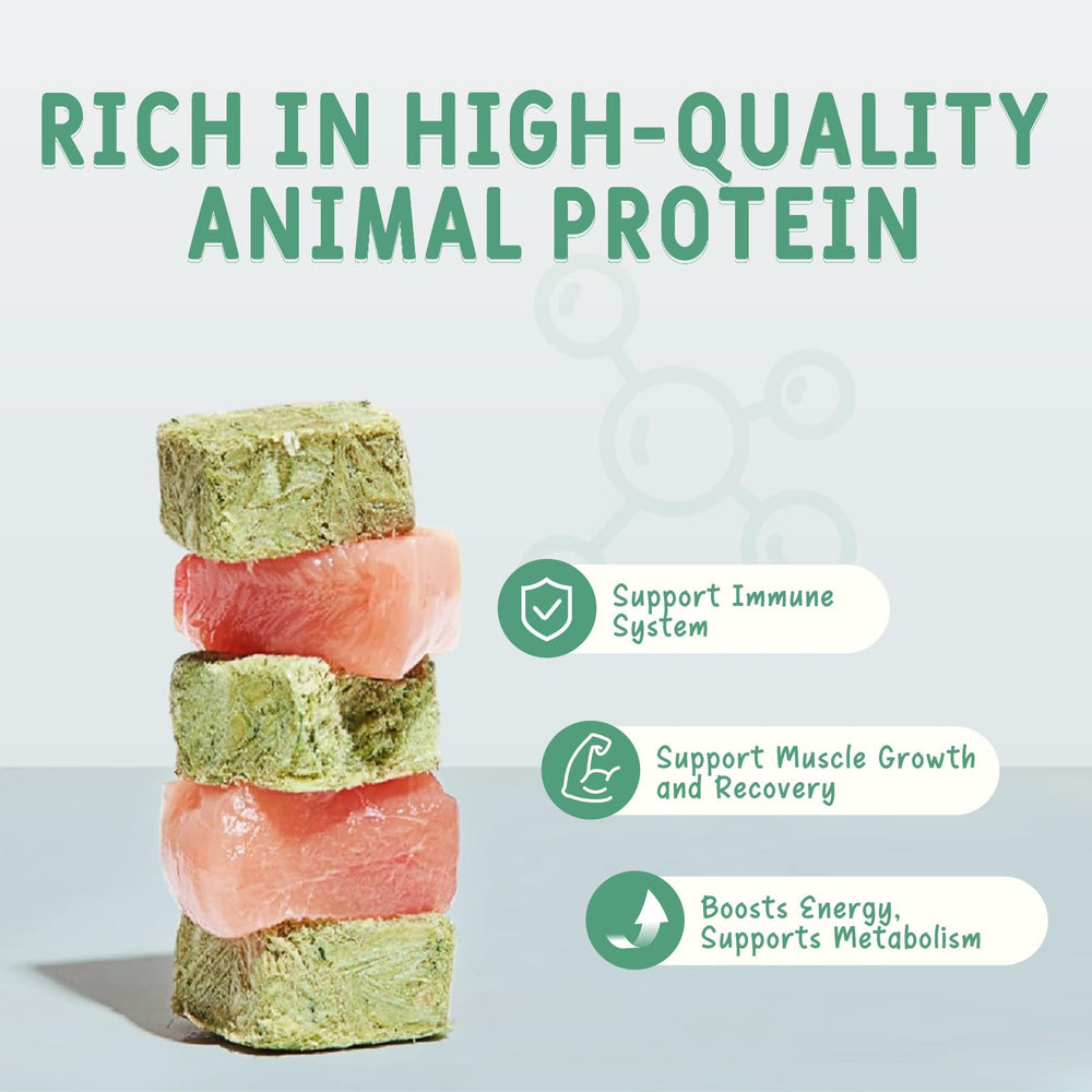AIPETI training-reward cubes shown as ideal treats for positive reinforcement