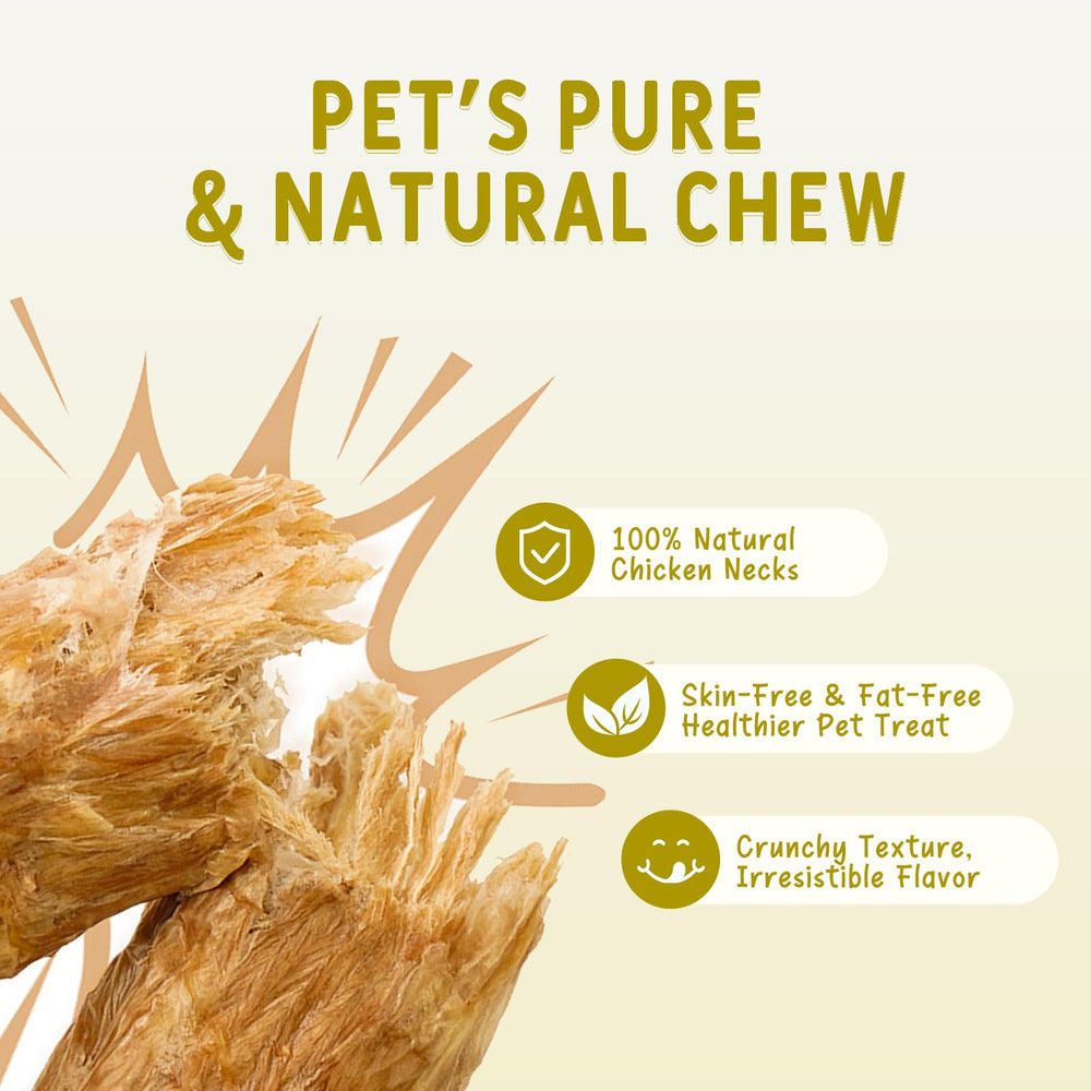 AIPETI single-ingredient chicken necks treats packaging—clean ingredient statement