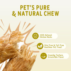 AIPETI single-ingredient chicken necks treats packaging—clean ingredient statement