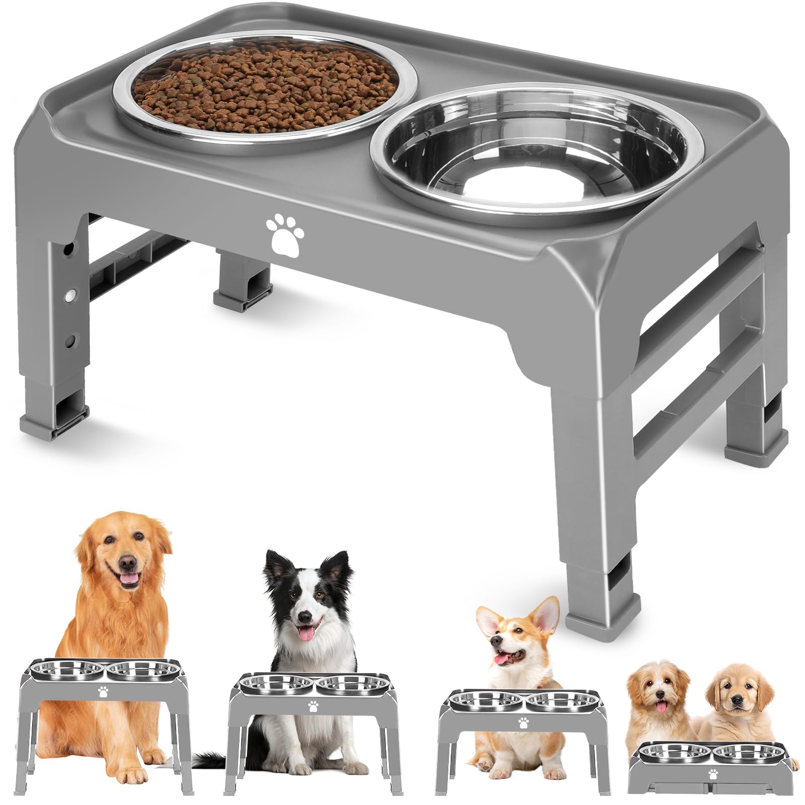 AirMX elevated-dog-bowl-stand reduces neck strain during meals.
