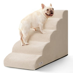 Airpanda 5-step dog stairs high-bed offer stable climbs for small dogs.