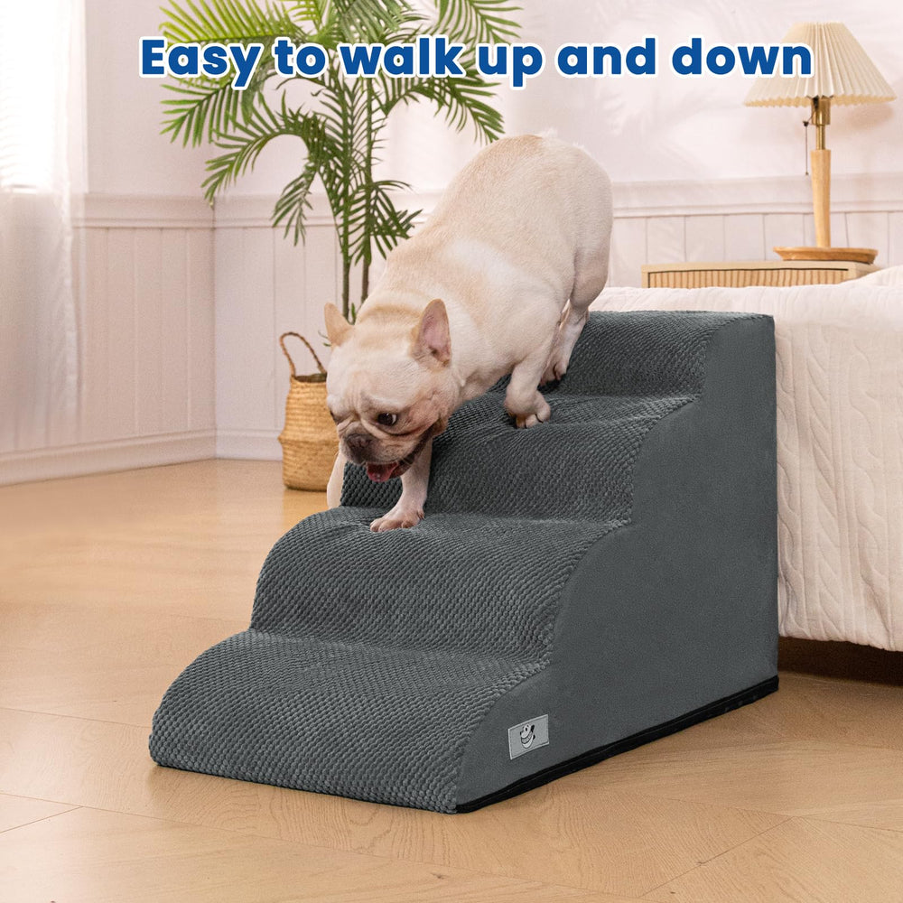 Airpanda dog steps non-slip bottom ensures steady climbing.
