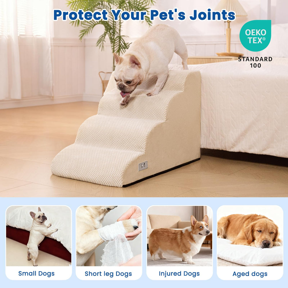 Airpanda dog steps non-slip bottom; keeps stairs steady during climbs