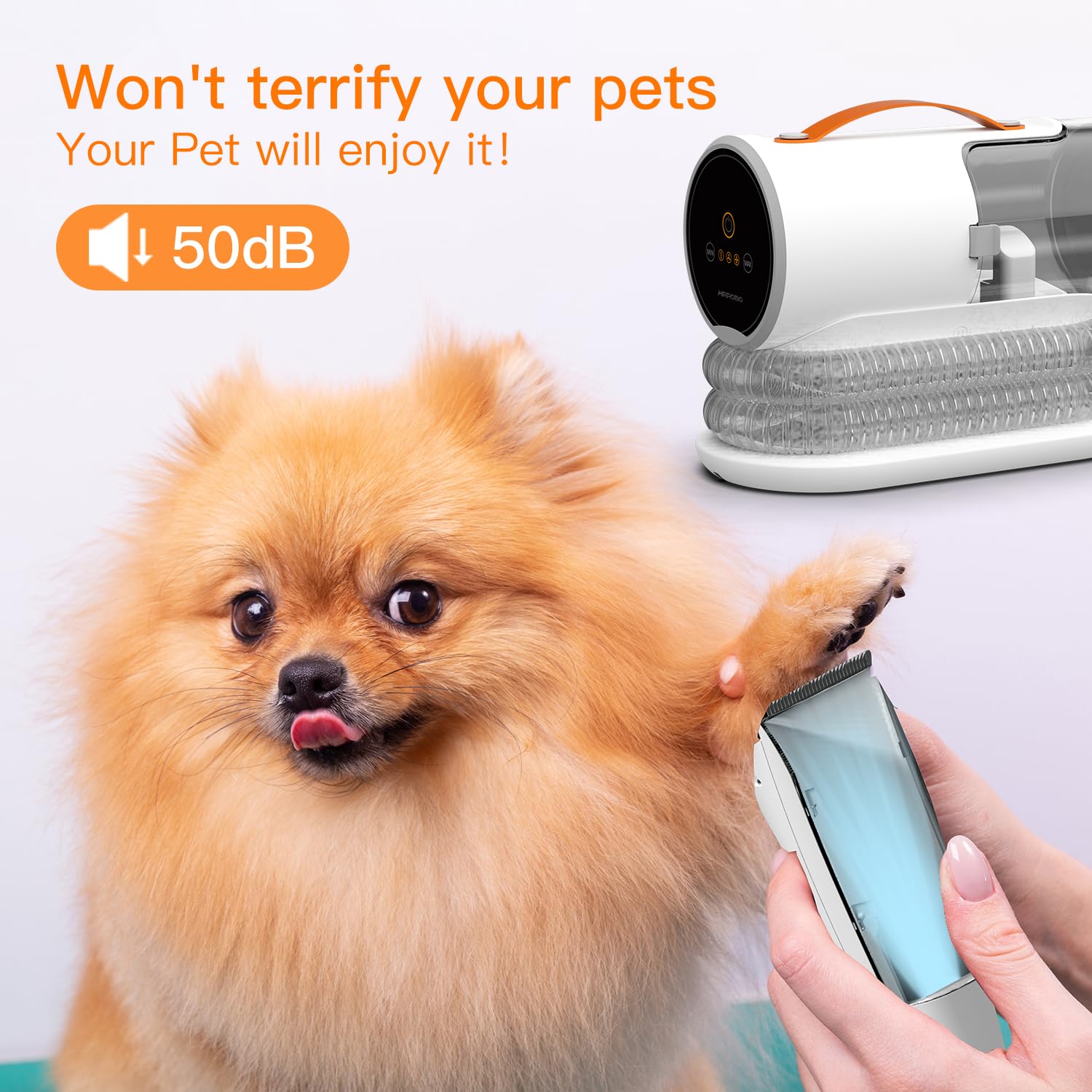 AIRROBO large dust cup enables extended grooming sessions without frequent emptying.