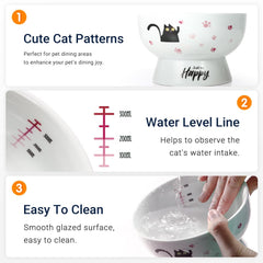 AISBUGUR pink bowl with anti-slip base helps keep feeding area tidy.