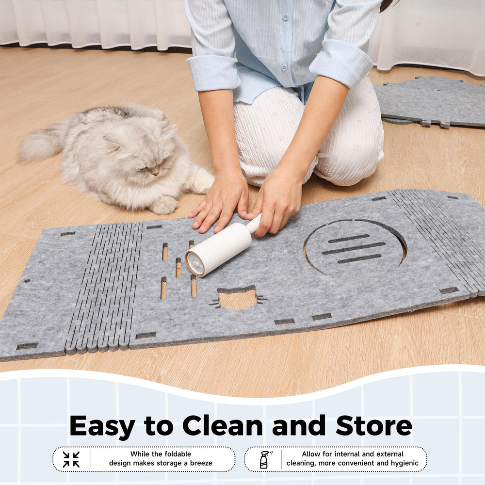 Aitmexcn cat house easy-assembly-clean snap-on design for quick setup.