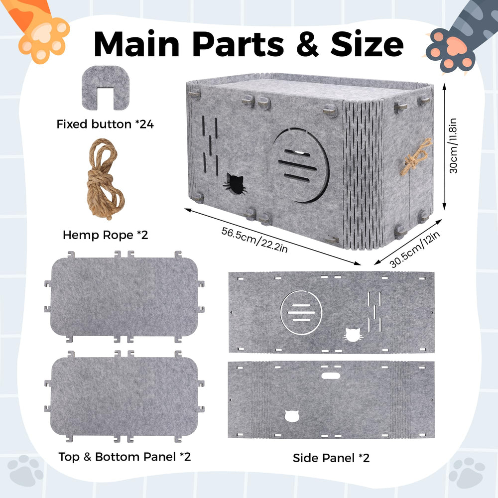 Aitmexcn cat house vented-peekaboo-vents ensure ventilation and interaction.
