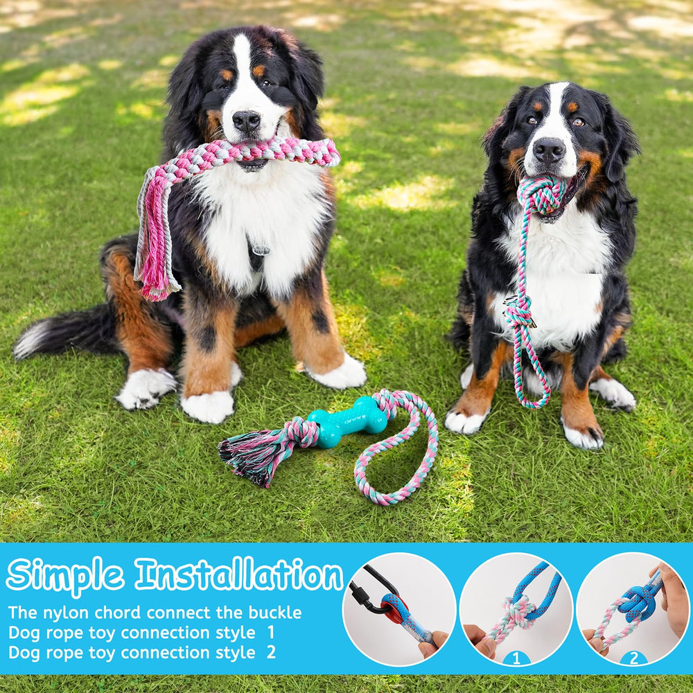Aitmexcn dog-rope-toys-bone-shaped captures bite-friendly grip during training.