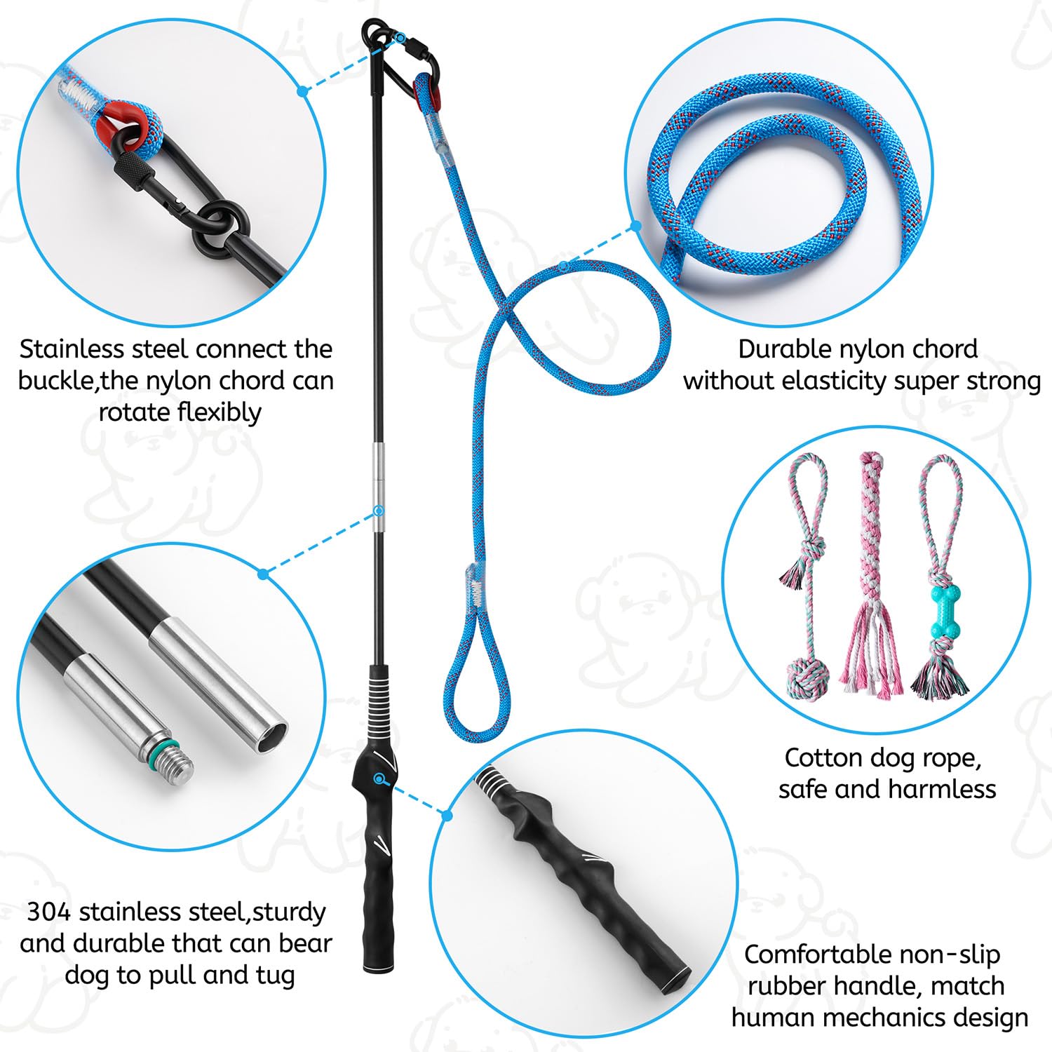 Aitmexcn flirt-pole-assembly highlights easy setup for park or backyard training.