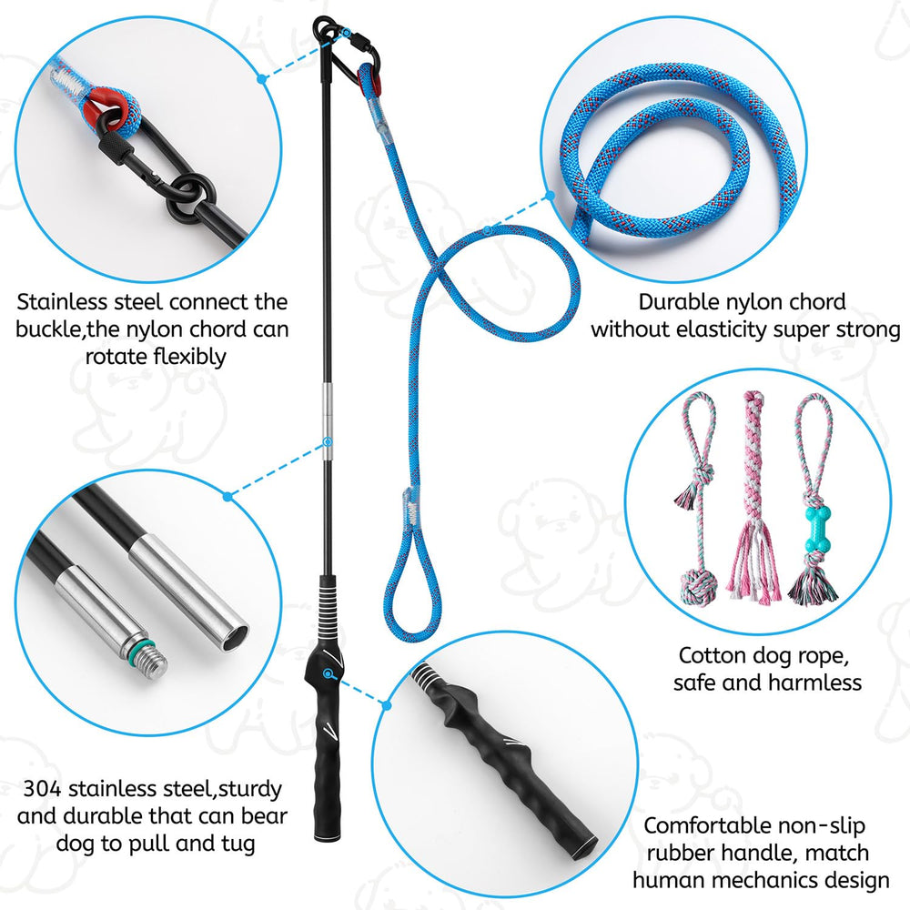 Aitmexcn flirt-pole-assembly highlights easy setup for park or backyard training.