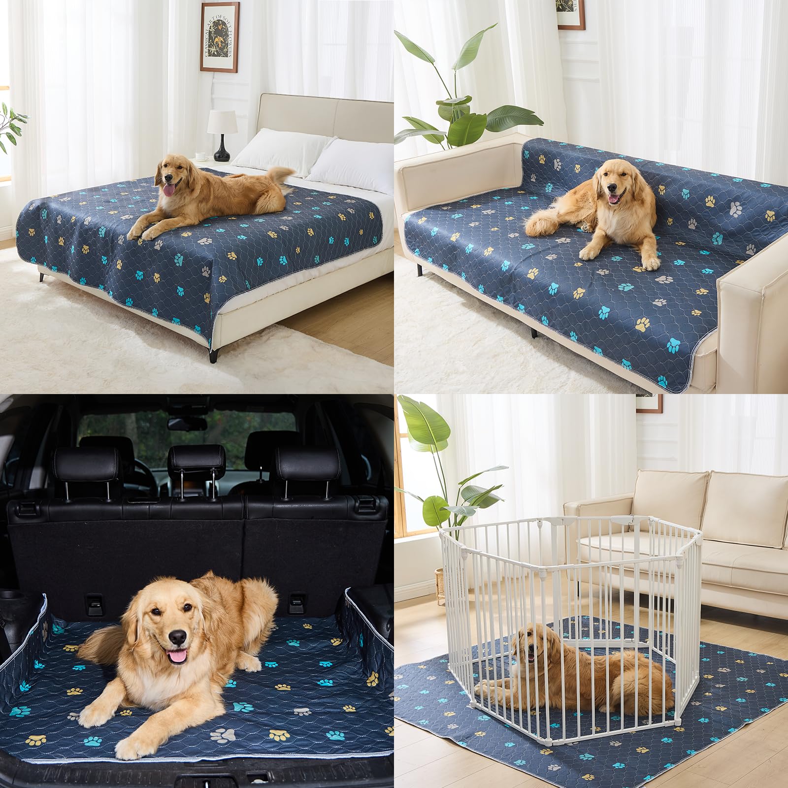 Aitmexcn puppy pad 48x48 multipurpose pad suits kennels crates travel and home protection