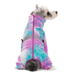 AITOLI polar fleece coat reflective strip, enhances visibility during night walks.
