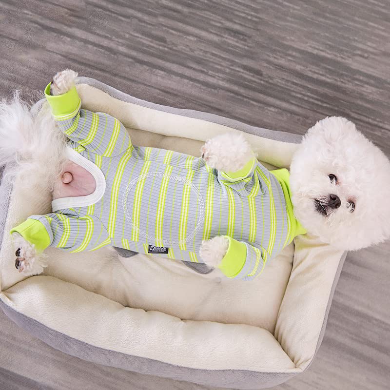 AITOLI dog-recovery suit snap-button closeup – durable closure resists fur snagging.