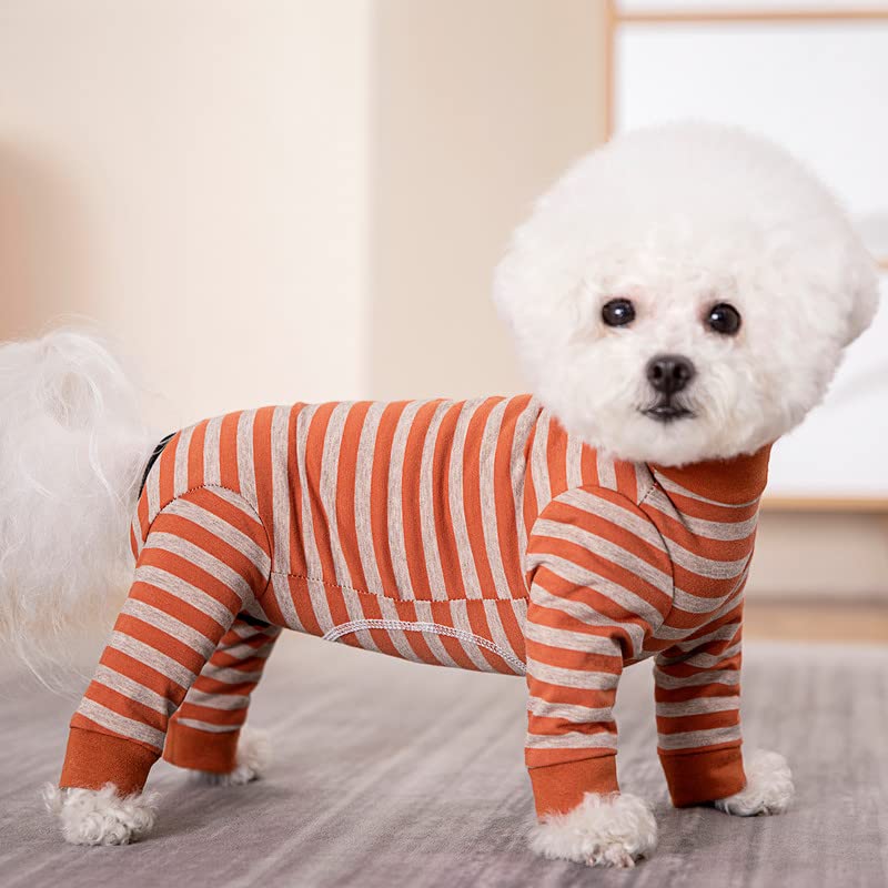 AITOLI dog striped recovery suit abdomen area for post procedure protection