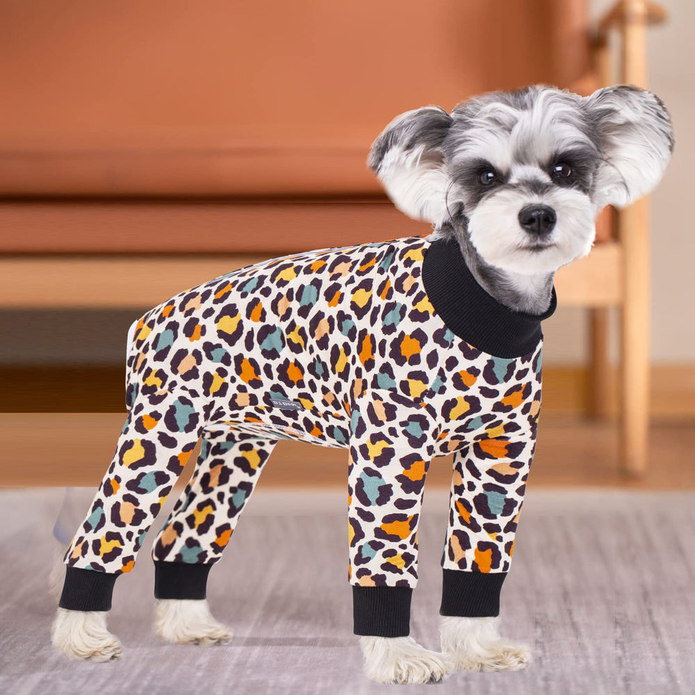 AITOLI Dog Striped Recovery Suit abdomen cut enables flexible post-op care.