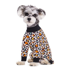 AITOLI Dog Striped Recovery Suit back closure promotes easy dressing and secure fit.